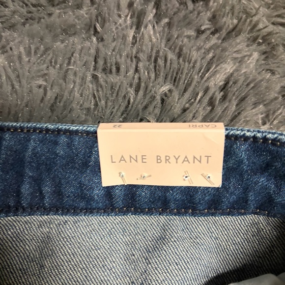 Lane Bryant Classic denim Blue boyfriend capri cropped Jeans shorts size 22 NWT - Picture 8 of 14